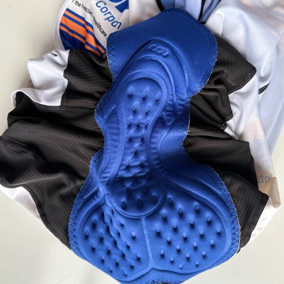 Louis Garneau Cycling Suit White/Blue Performance Fit Style Vintage Mens Size M - Picture 8 of 9